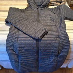 LL BEAN ultralight 850 gray sweater coat